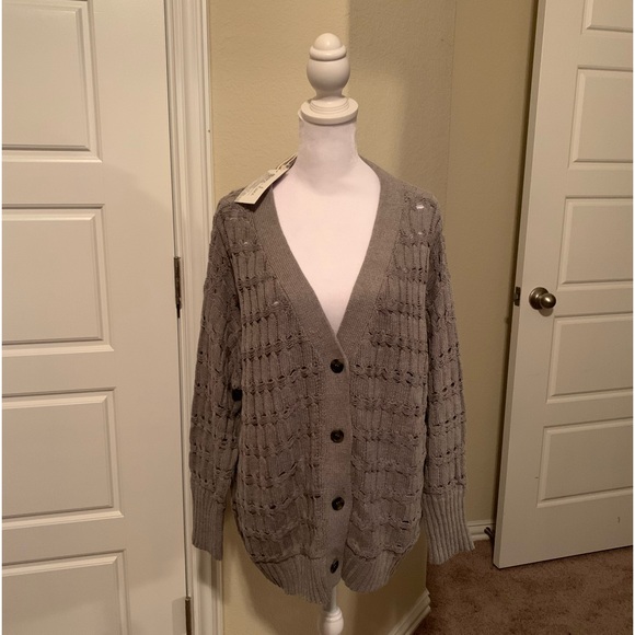 Grace and Lace NWT size XL. Grey cardigan - Picture 1 of 8